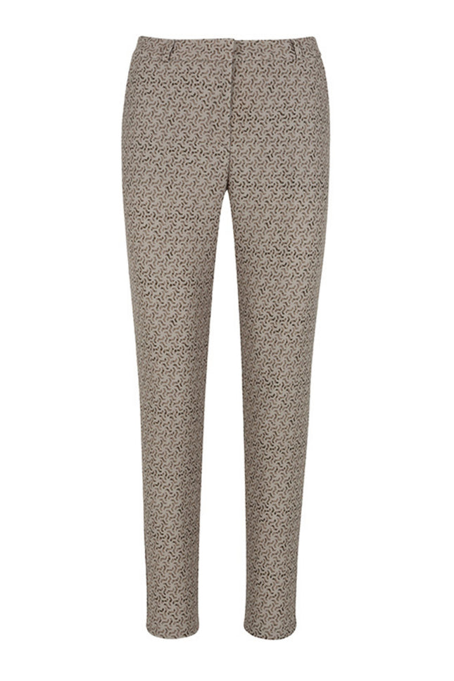 Elvira Casuals Broek kirsten nougat triangle 24-056 Stretchshop.nl