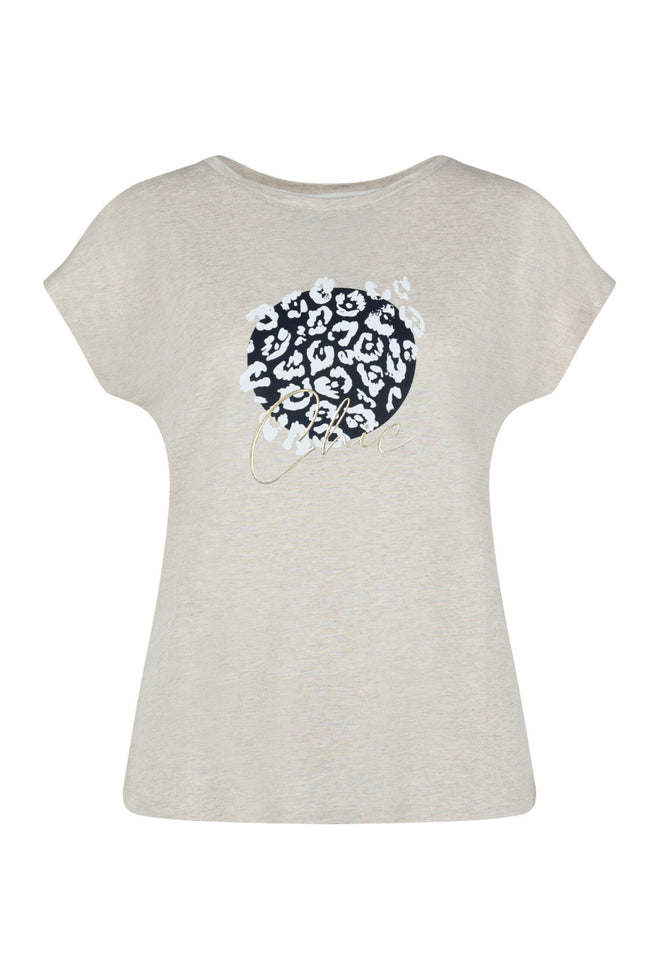 Elvira Casuals T-shirt amelie sand 24-017 Stretchshop.nl