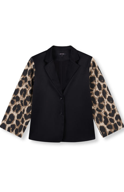 Refined Department Blazer suki oversized leopard R2412453632 Stretchshop.nl