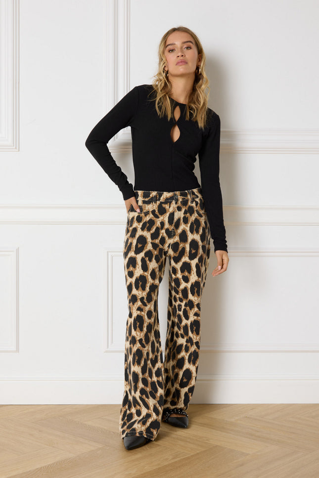 Refined Department Jeans sunny leopard R2412175633 Stretchshop.nl