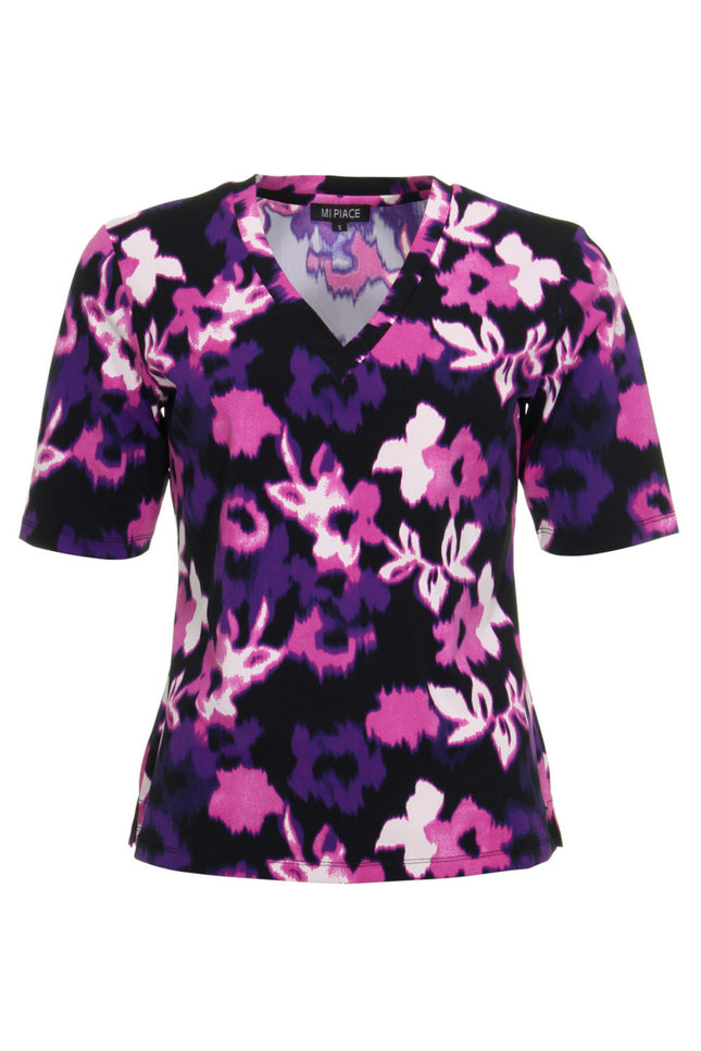 Travel top purple faded flowers 202271