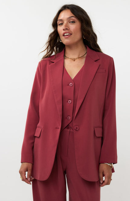 Ydence Blazer Maisie Wine Red Stretchshop.nl