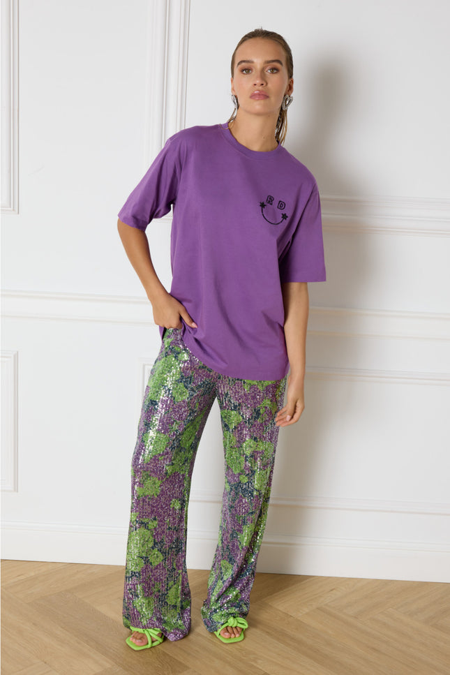 Refined Department T-shirt mexie purple R2411713588 Stretchshop.nl