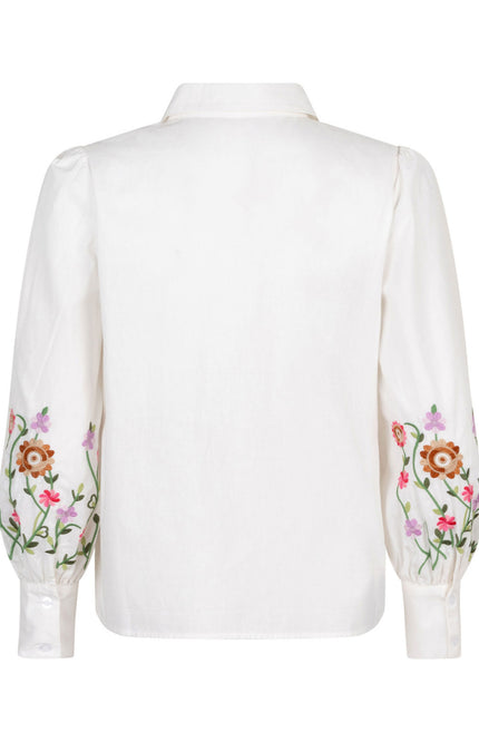 Blouse blossom white pink lilac