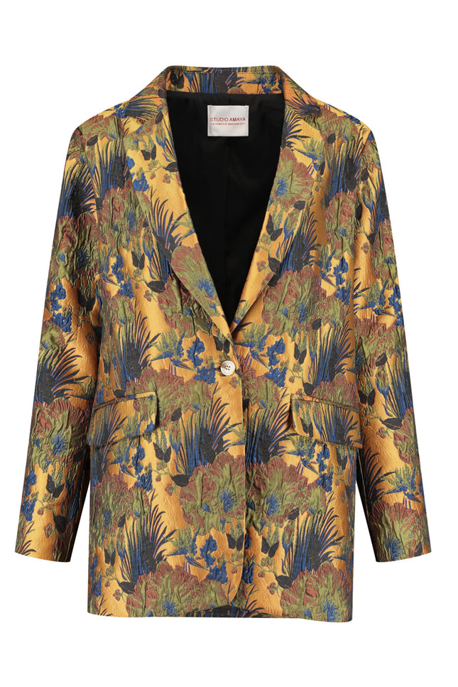 Studio Amaya Blazer jazzy flower print Stretchshop.nl