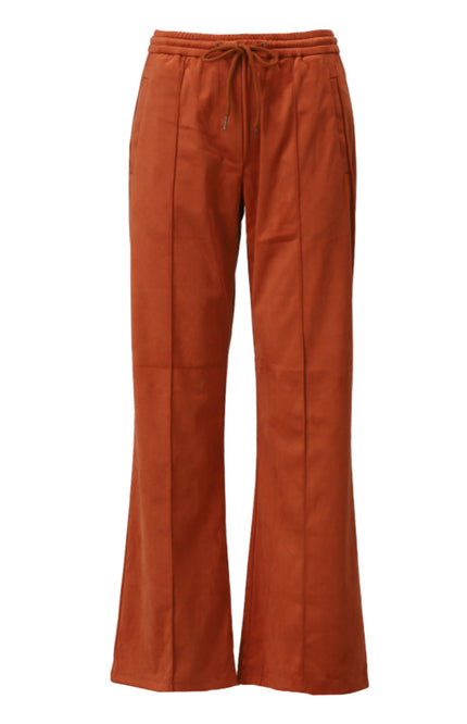 K-design Broek vegan daim Z721 burnt orange Stretchshop.nl