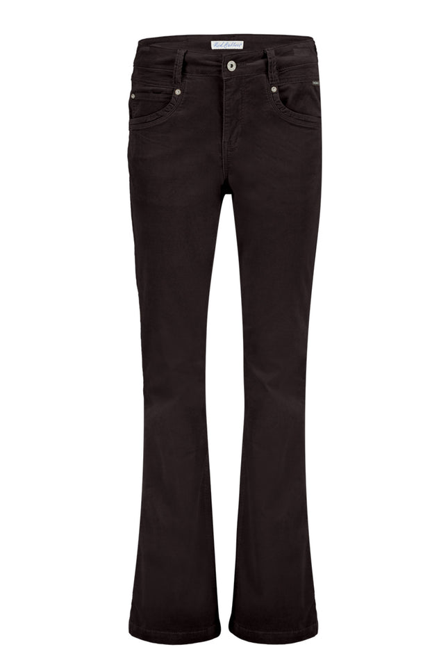 Red Button Broek bibette velvet deepbrown SRB4319 Stretchshop.nl