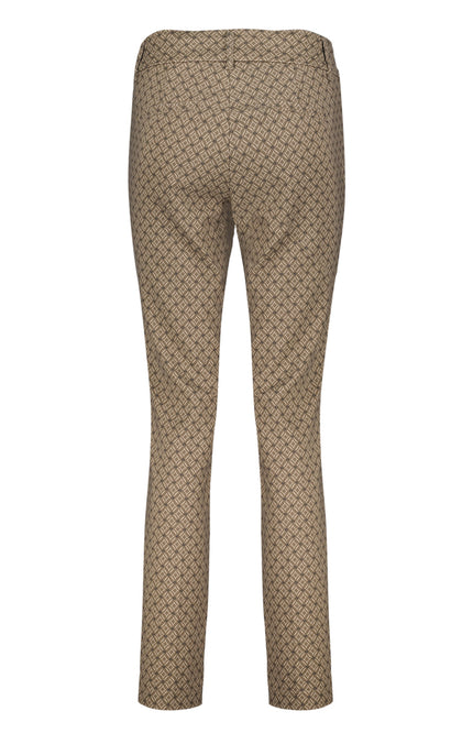 Red Button Broek diana fancy square light taupe SRB4388 Stretchshop.nl