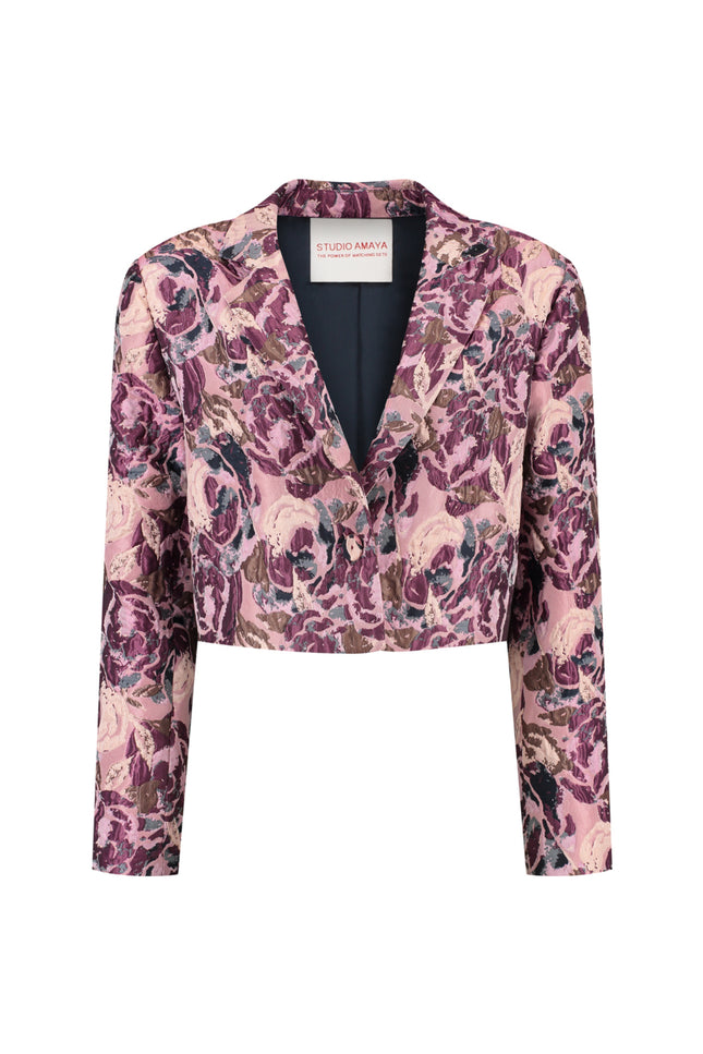 Studio Amaya Blazer Iris Pinknavy Stretchshop.nl