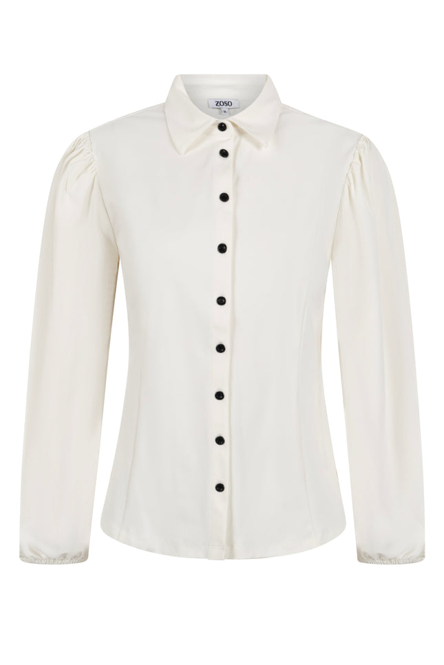 Zoso Travel blouse yvette offwhite 245 Stretchshop.nl