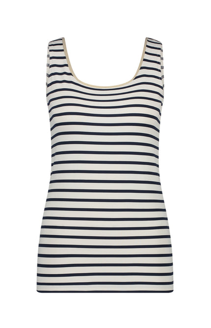 Singlet juba stripe offwhite navy NKS06002