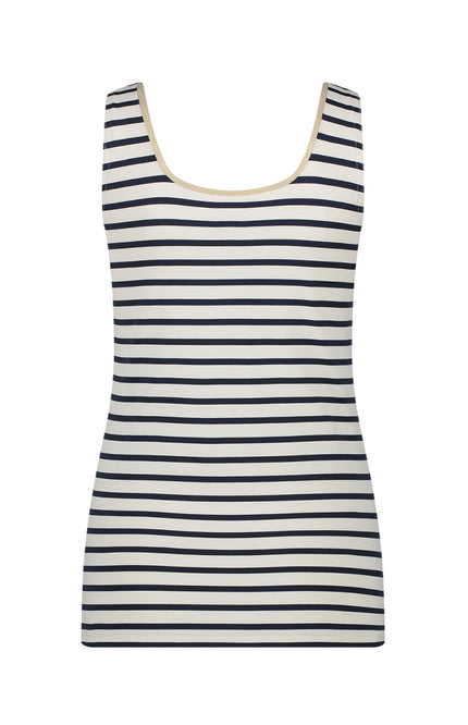 Singlet juba stripe offwhite navy NKS06002