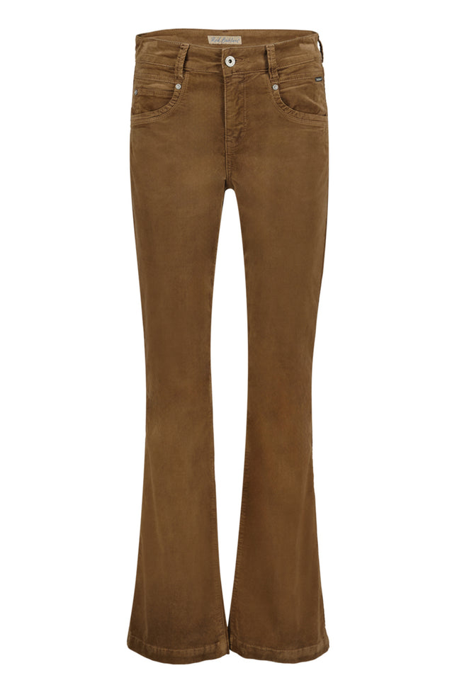 Red Button Broek bibette velvet cognac SRB4319 Stretchshop.nl