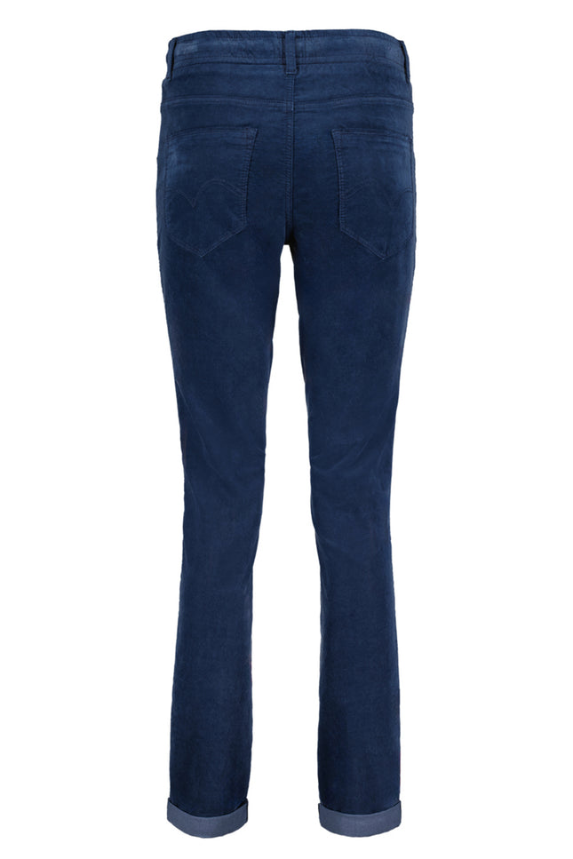 Red Button Broek Tessy velvet jeans blue  SRB4322 Stretchshop.nl