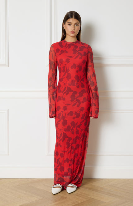 Refined Department Jurk Blossom Maxi Red Stretchshop.nl