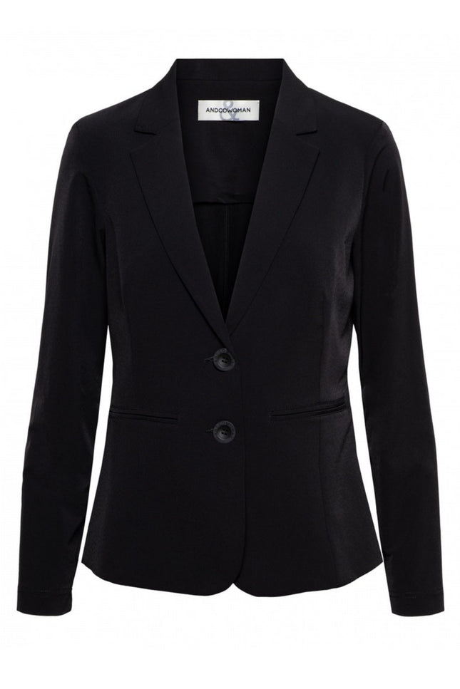 &Co woman Travel blazer phileine zwart Stretchshop.nl