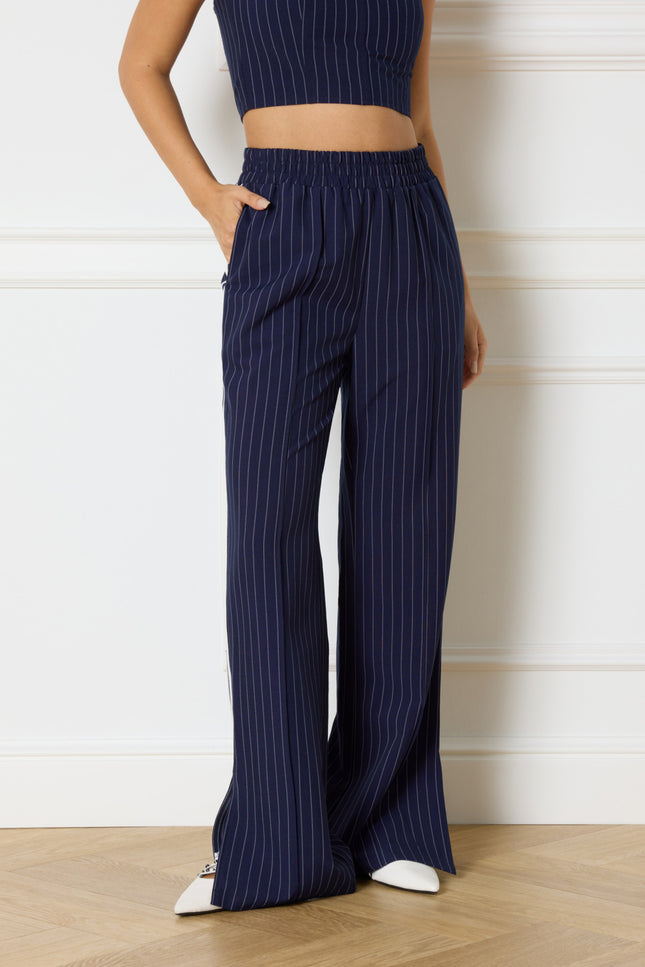 Refined Department Broek Elena Straight Navy Stretchshop.nl