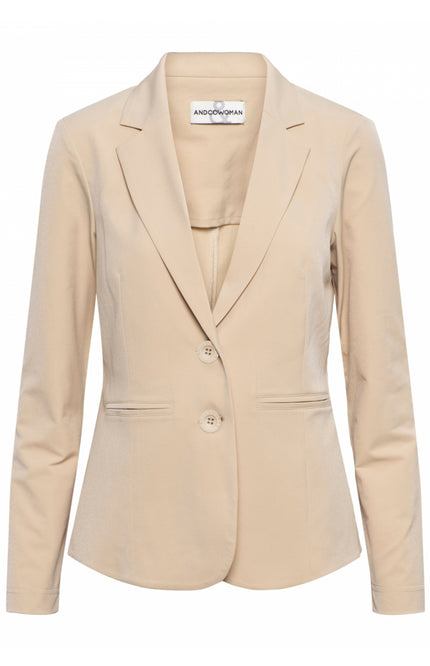 &Co woman Travel blazer phileine light sand Stretchshop.nl