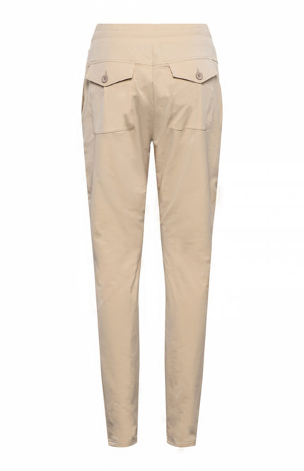 &Co woman Travel broek penny light sand Stretchshop.nl