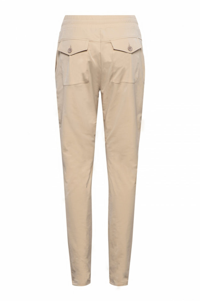 &Co woman Travel broek penny light sand Stretchshop.nl