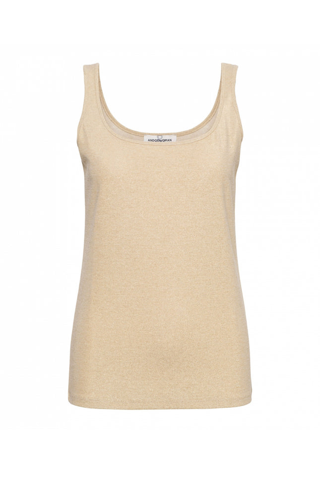 &Co woman Top vesper lurex light gold SG106 Stretchshop.nl