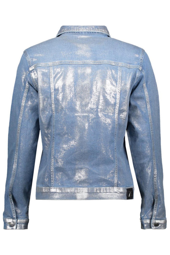 Zoso Jacket coated jeans light denim wendy242 Stretchshop.nl
