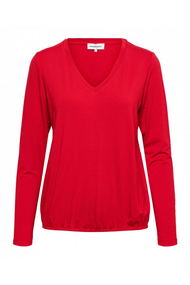 &Co woman Top vieve red TS263 Stretchshop.nl