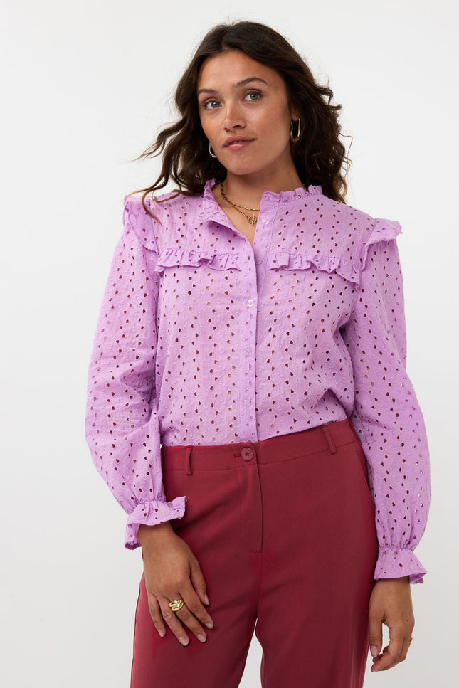 Ydence Blouse Mila Lilac Stretchshop.nl