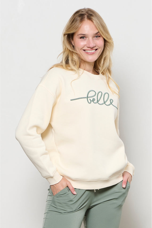 &Co woman Sweater Sunya Ecru SW123 Stretchshop.nl