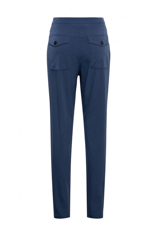 &Co woman Travel Broek penny Melee Indigo pa325 Stretchshop.nl