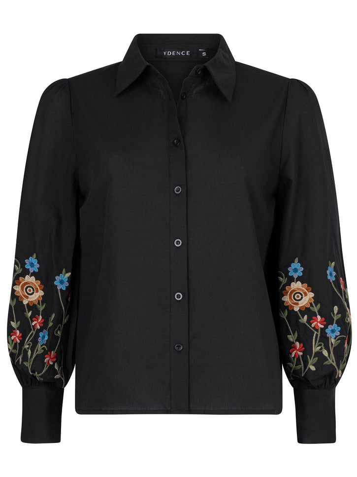 Ydence Blouse blossom black red blue Stretchshop.nl