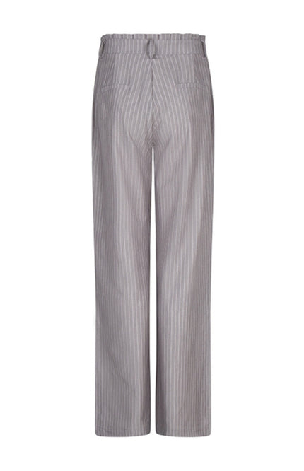 Lofty Manner Broek nienke grey white Stretchshop.nl