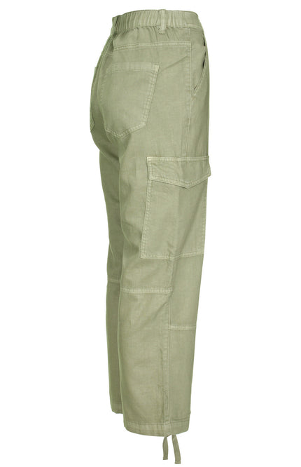 Red Button Broek conny cargo cotton linnen teagreen SRB4167 Stretchshop.nl