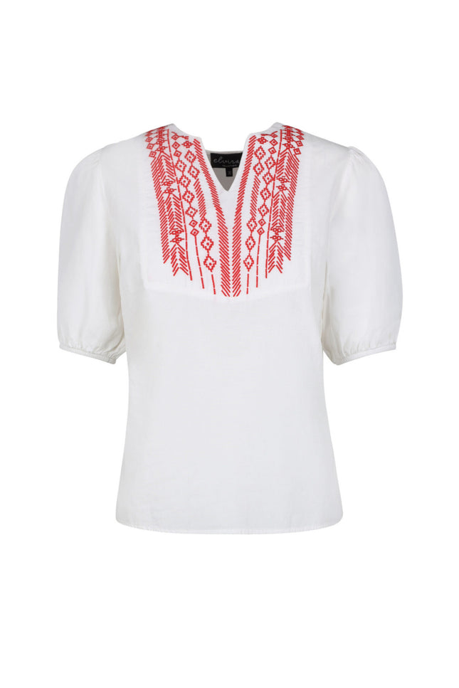 Elvira Casuals Blouse inaya offwhite 24-041 Stretchshop.nl