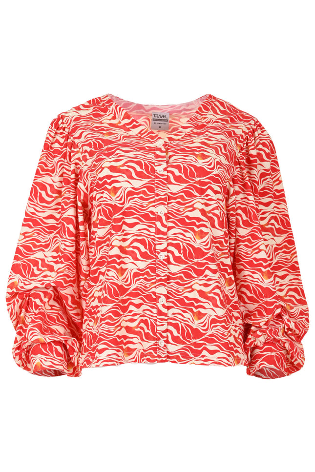 Maicazz Travel blouse rhoden fire wave Stretchshop.nl