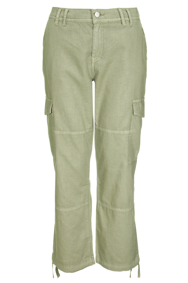 Red Button Broek conny cargo cotton linnen teagreen SRB4167 Stretchshop.nl