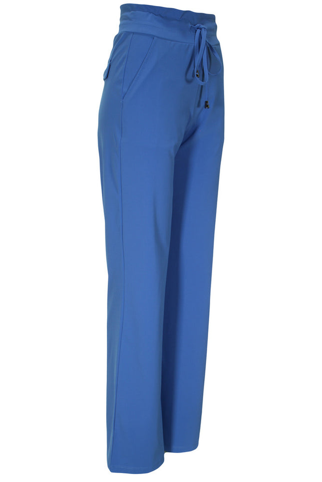 Mi Piace Travel broek flared light jeans blue 202089 Stretchshop.nl