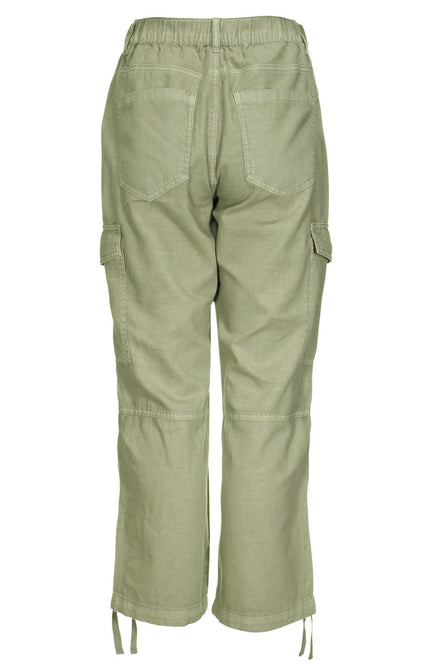 Red Button Broek conny cargo cotton linnen teagreen SRB4167 Stretchshop.nl