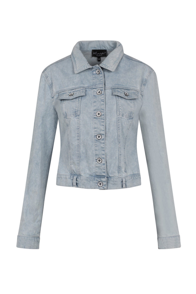 Elvira Casuals Jacket tamar light denim 24-058 Stretchshop.nl