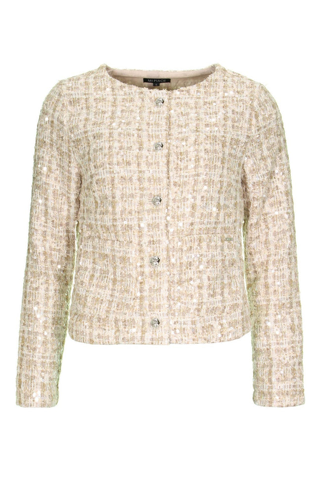 Jacket pailletten beige 202473