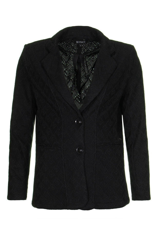 Blazer Subtiele Textuur zwart 202449