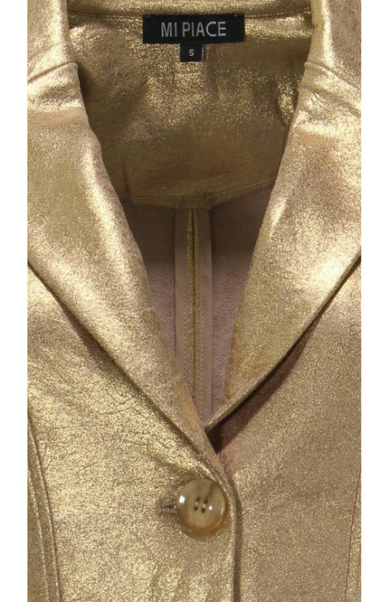 Mi Piace Blazer Gold suedine 202480 Stretchshop.nl