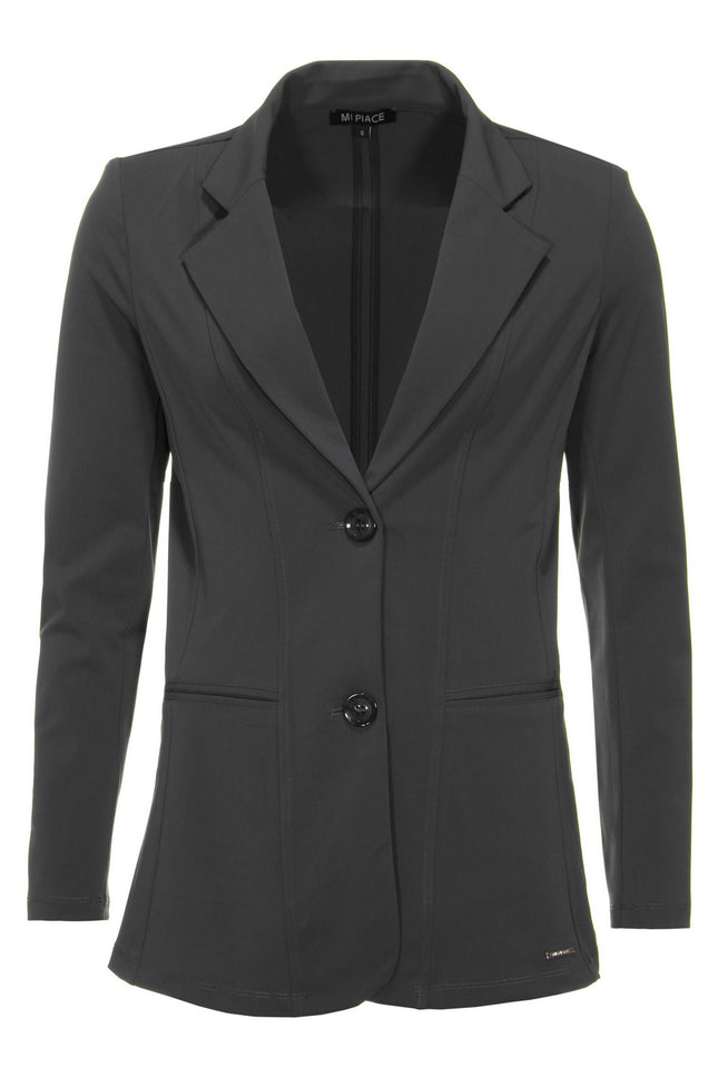 Mi Piace Travel blazer dark grey 202102A Stretchshop.nl