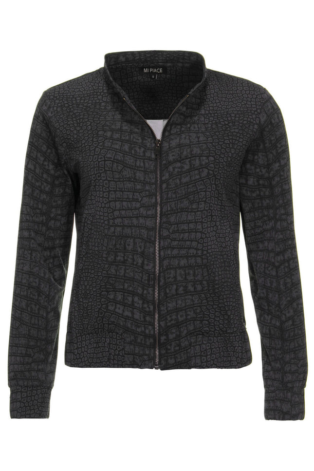 Mi Piace Travel jacket croco grey 202463 Stretchshop.nl