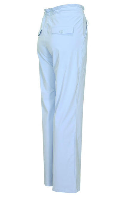 Mi Piace Travel broek flared baby blue 202136 Stretchshop.nl