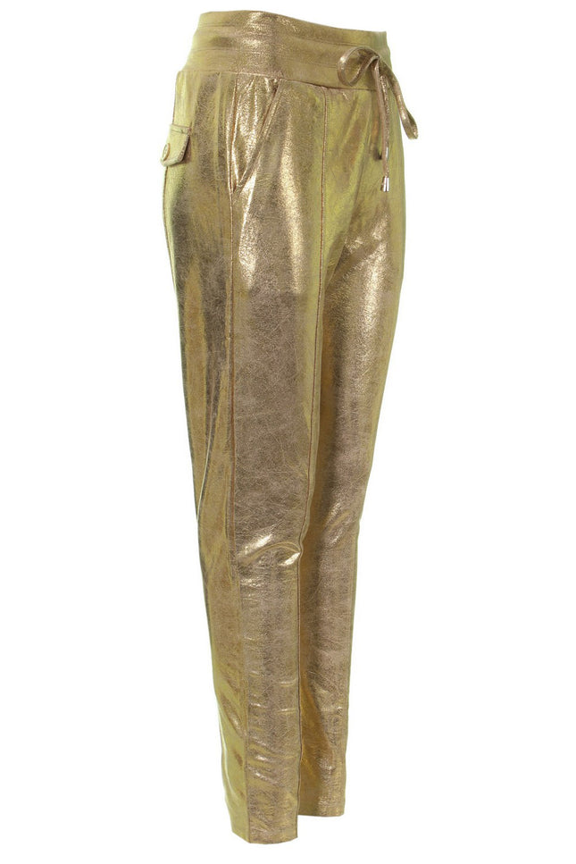 Mi Piace Broek Gold suedine 202515 Stretchshop.nl