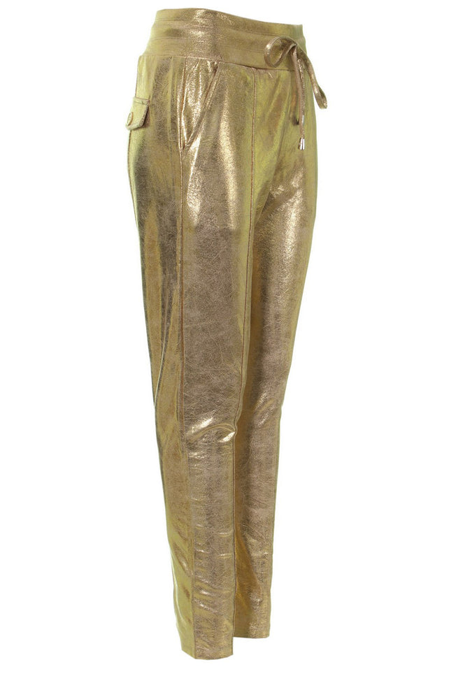 Mi Piace Broek Gold suedine 202515 Stretchshop.nl