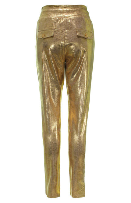 Mi Piace Broek Gold suedine 202515 Stretchshop.nl