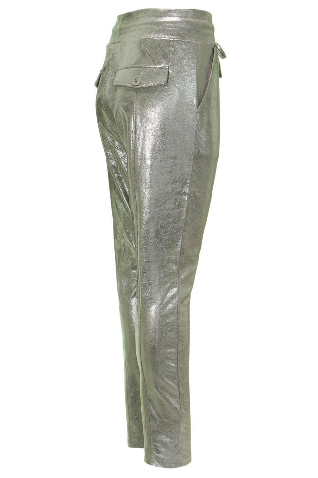 Mi Piace Broek silver suedine 202515 Stretchshop.nl