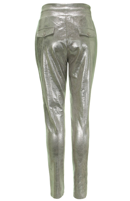 Mi Piace Broek silver suedine 202515 Stretchshop.nl